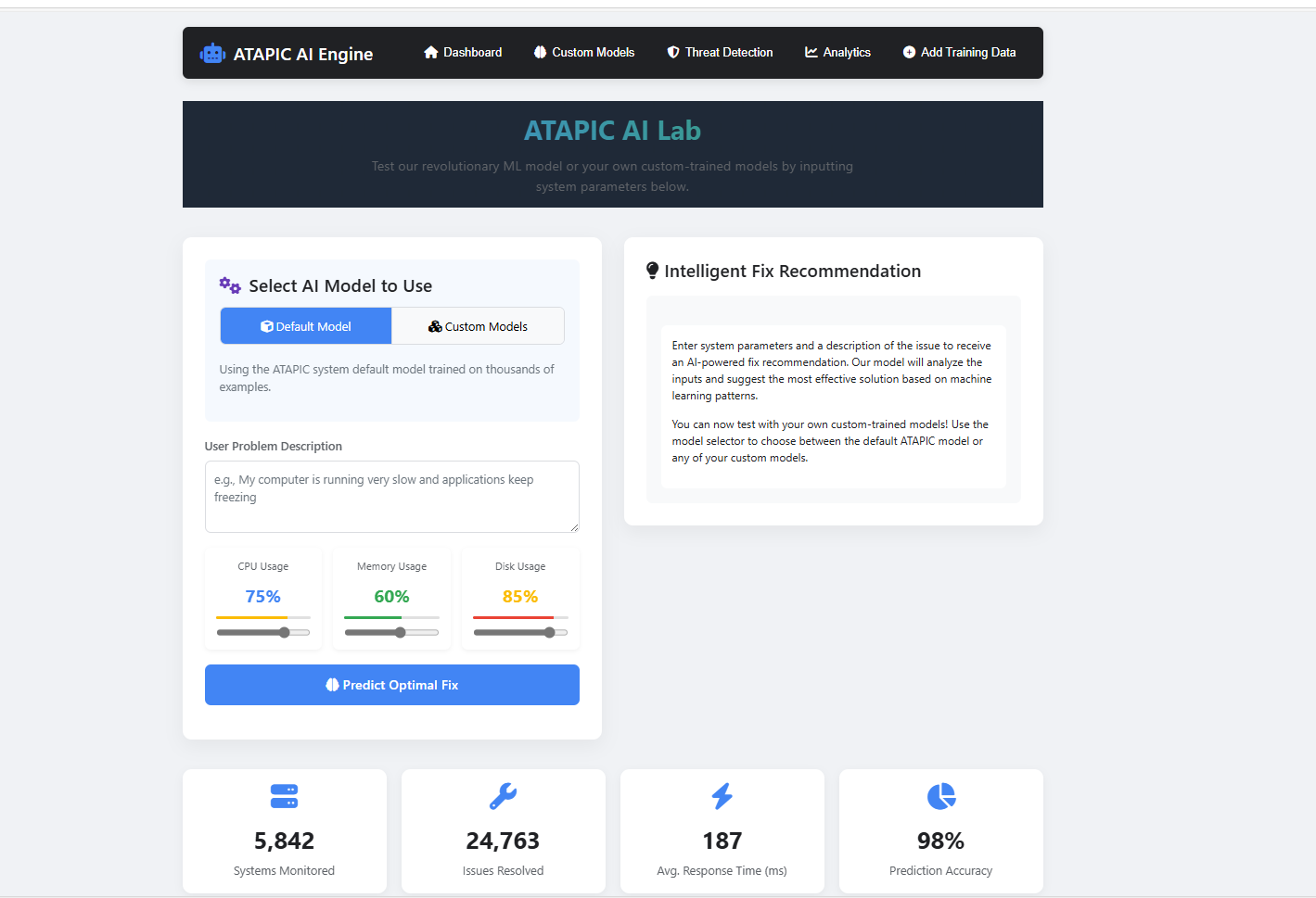 ML Training Interface